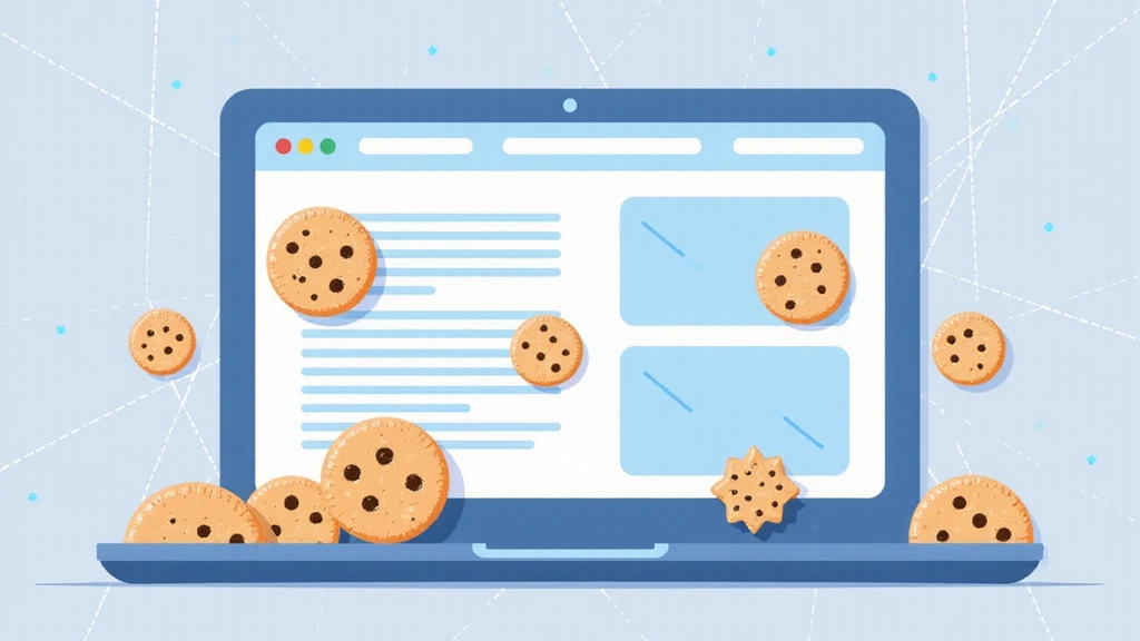 Ilustración de diferentes tipos de cookies y su función en la navegación web.
